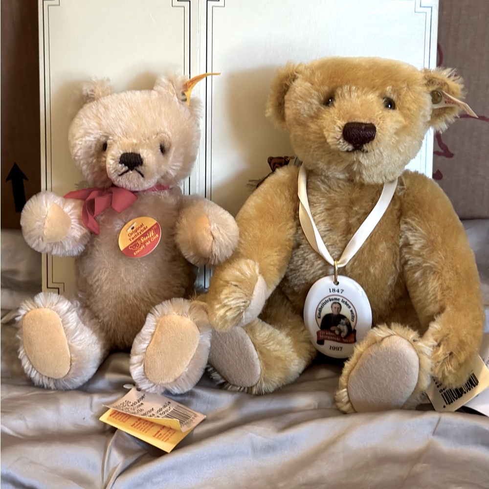 STEIFF Mohair Teddy Bears 670190 & 001208 Original Teddybär 🧸🐻